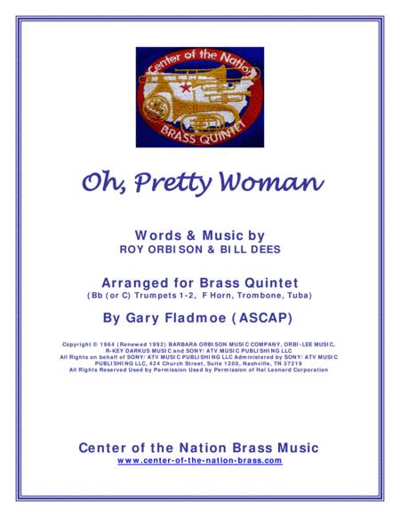 Oh, Pretty Woman (arr. Gary Fladmoe)