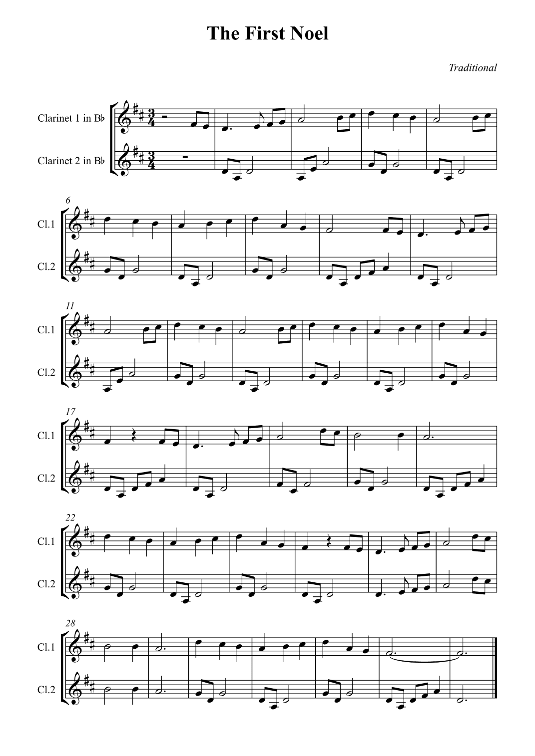 The First Noel (arr. Wesley S. SIlva)