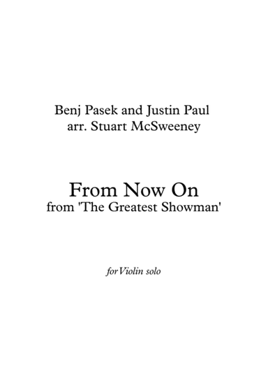From Now On (arr. Stuart McSweeney)
