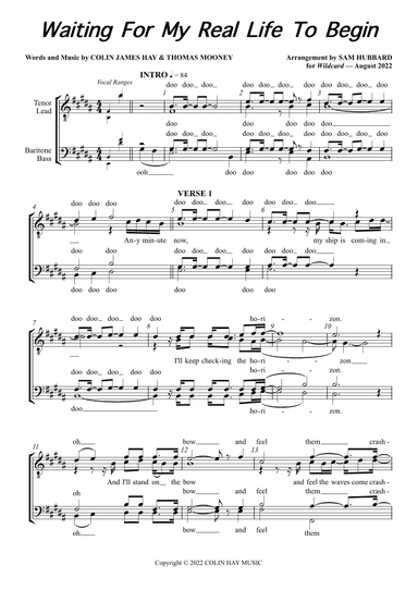 Waiting For My Real Life To Begin (arr. Sam Hubbard)