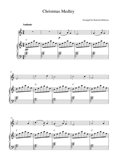 Christmas Medley (for oboe solo and piano accompaniment) (arr. Kaiserin Rebecca)