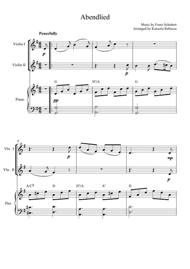 Abendlied (Evening Song) (arr. Kaiserin Rebecca)
