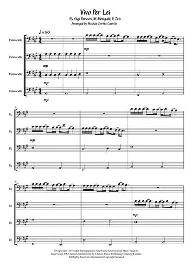 Vivo Per Lei (arr. Nicolás Cortés Castillo)