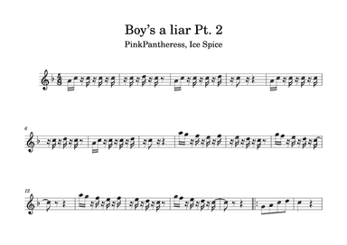 Boy's A Liar Pt. 2 (arr. Bruno Andrade)