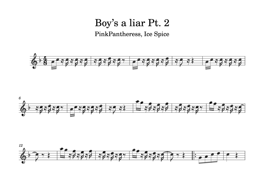Boy's A Liar Pt. 2 (arr. Bruno Andrade)