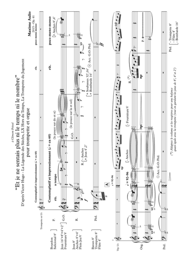 Et je ne sentais plus ni le temps ni le nombre - for trumpet and organ