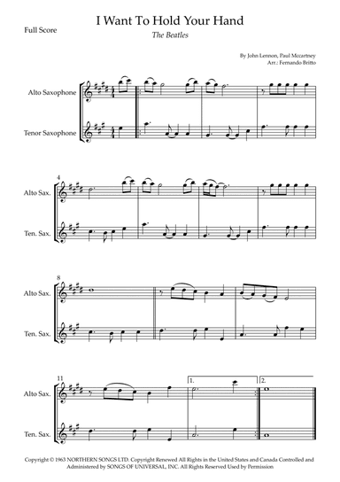 I Want To Hold Your Hand (arr. Fernando Britto)
