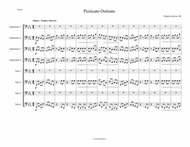 Pizzicato Ostinato from Symphony No. 4 arranged for tuba ensemble (arr. Tim Olt)