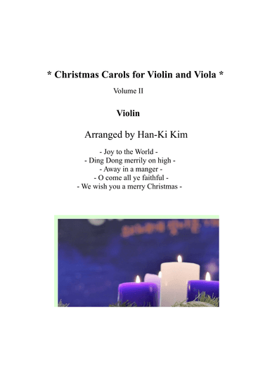 Christmas Carols for Violin and Viola  Vol.II (arr. Han-Ki Kim)