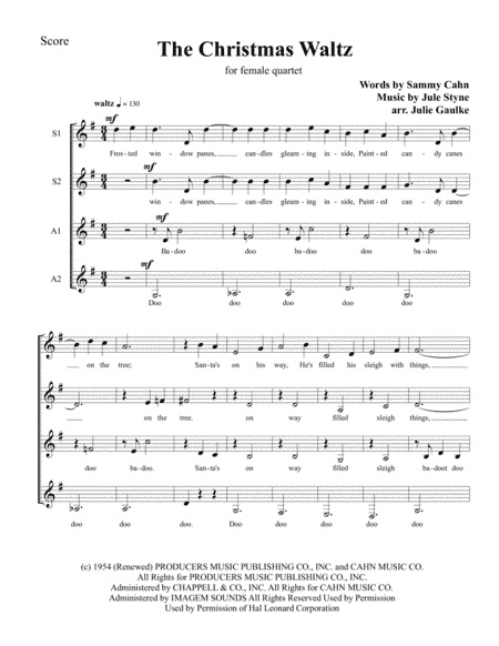 The Christmas Waltz (arr. Julie Gaulke)