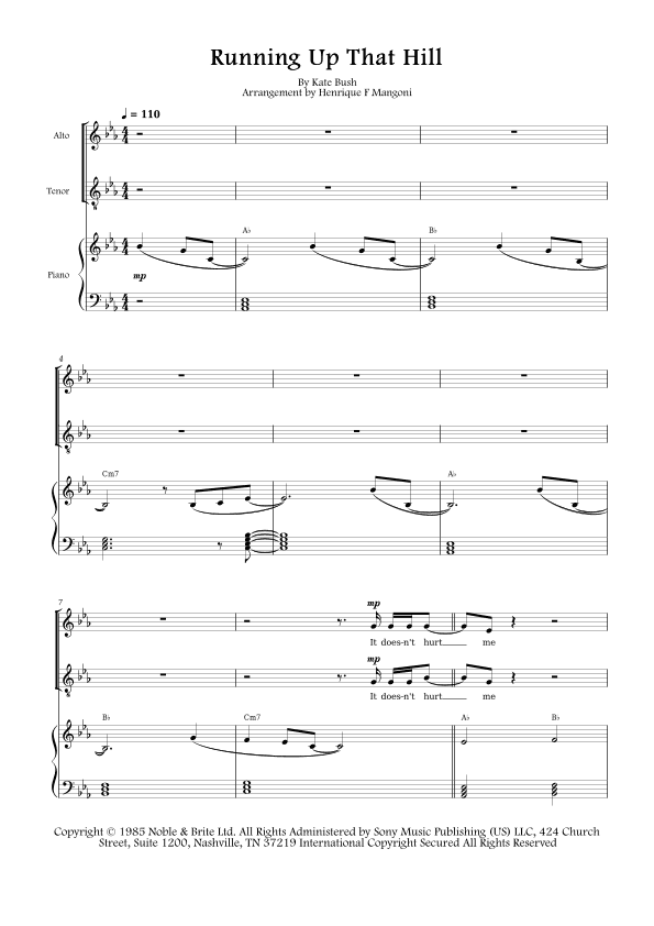 Running Up That Hill (arr. Henrique F Mangoni)