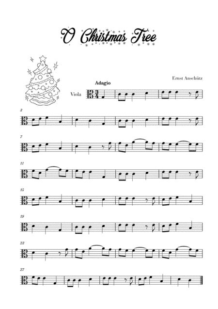 O Christmas Tree (for Viola) (arr. Cadenza Editions)
