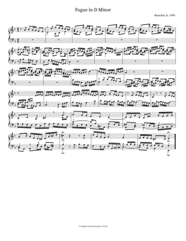 Prelude and Fugue in D Minor: II. Fugue