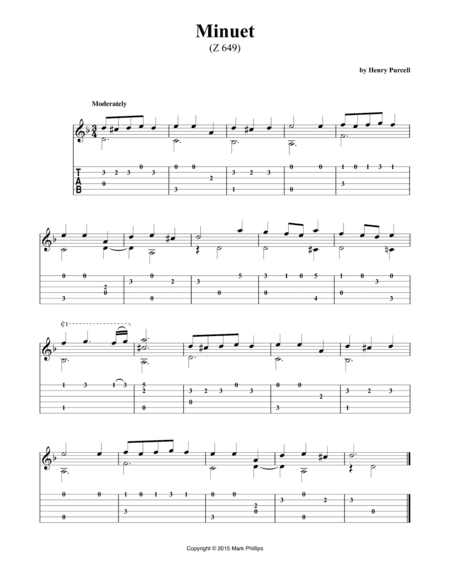 Minuet (Z 649) (arr. Mark Phillips)