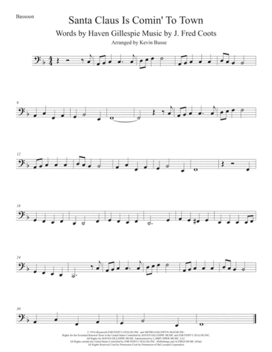 Santa Claus Is Comin' To Town (arr. Kevin Busse)