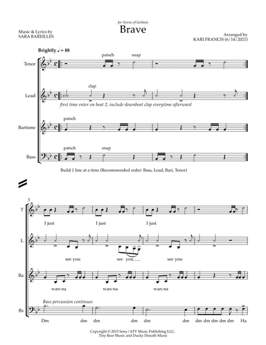 Brave (arr. Kari Francis)