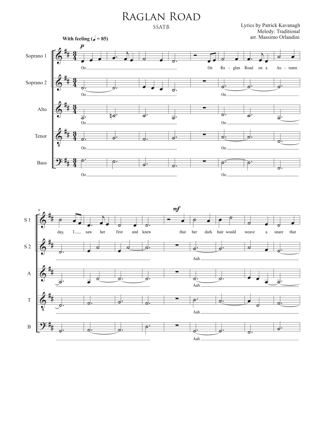 Raglan Road (arr. Massimo Orlandini)