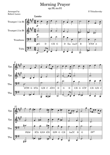 Morning Prayer (arr. Robert Lanes)