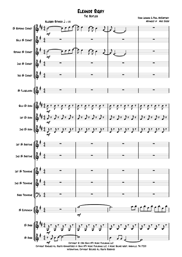 Eleanor Rigby (arr. Mike Eades)