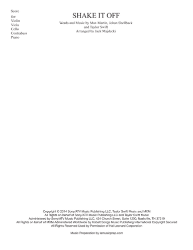 Shake It Off (arr. Jack Majdecki)