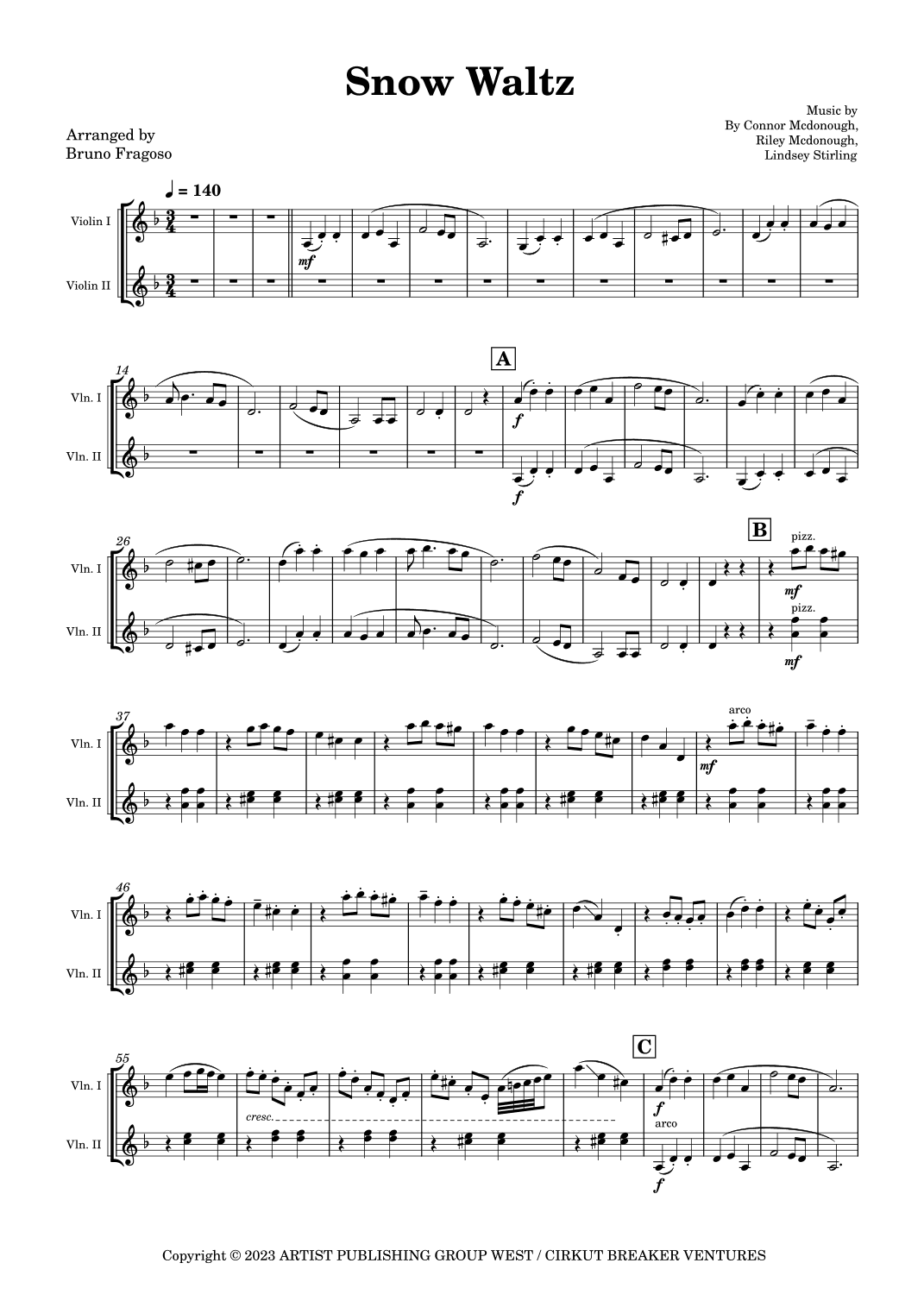 Snow Waltz (arr. Bruno Fragoso de Almeida)