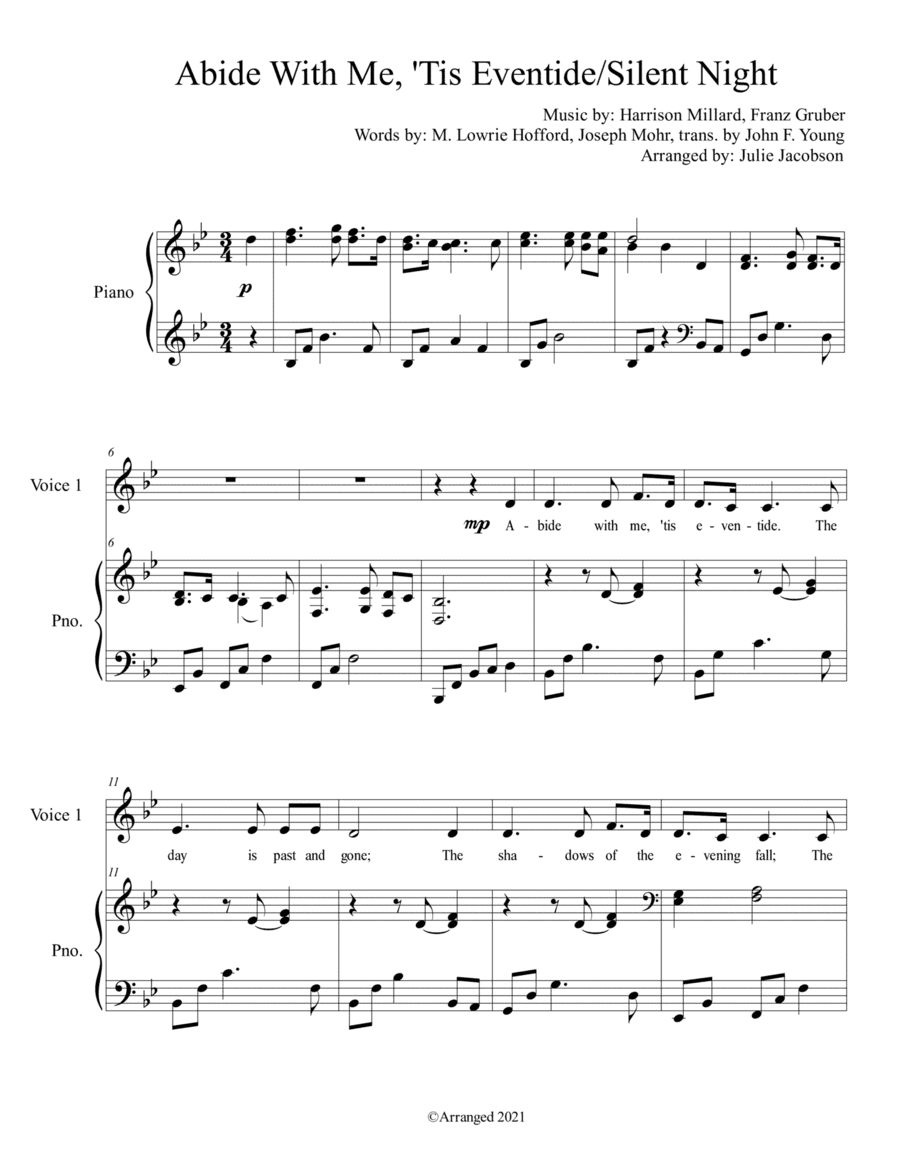 Abide With Me, 'Tis Eventide/Silent Night (arr. Julie Jacobson)