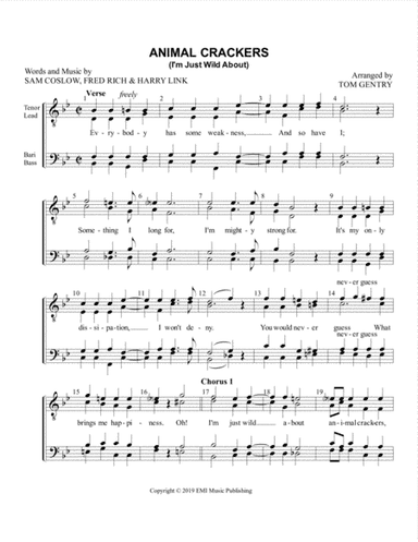 Animal Crackers (arr. Tom Gentry)