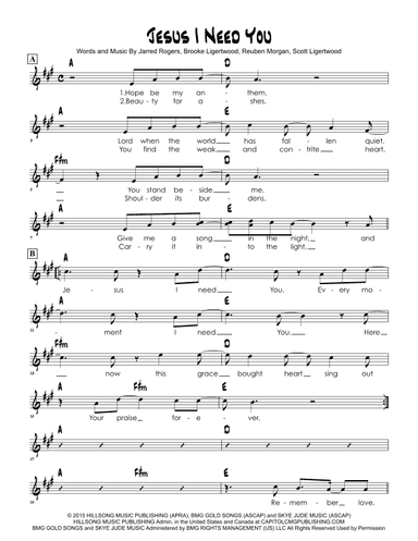 Jesus I Need You (arr. Brian Kim)