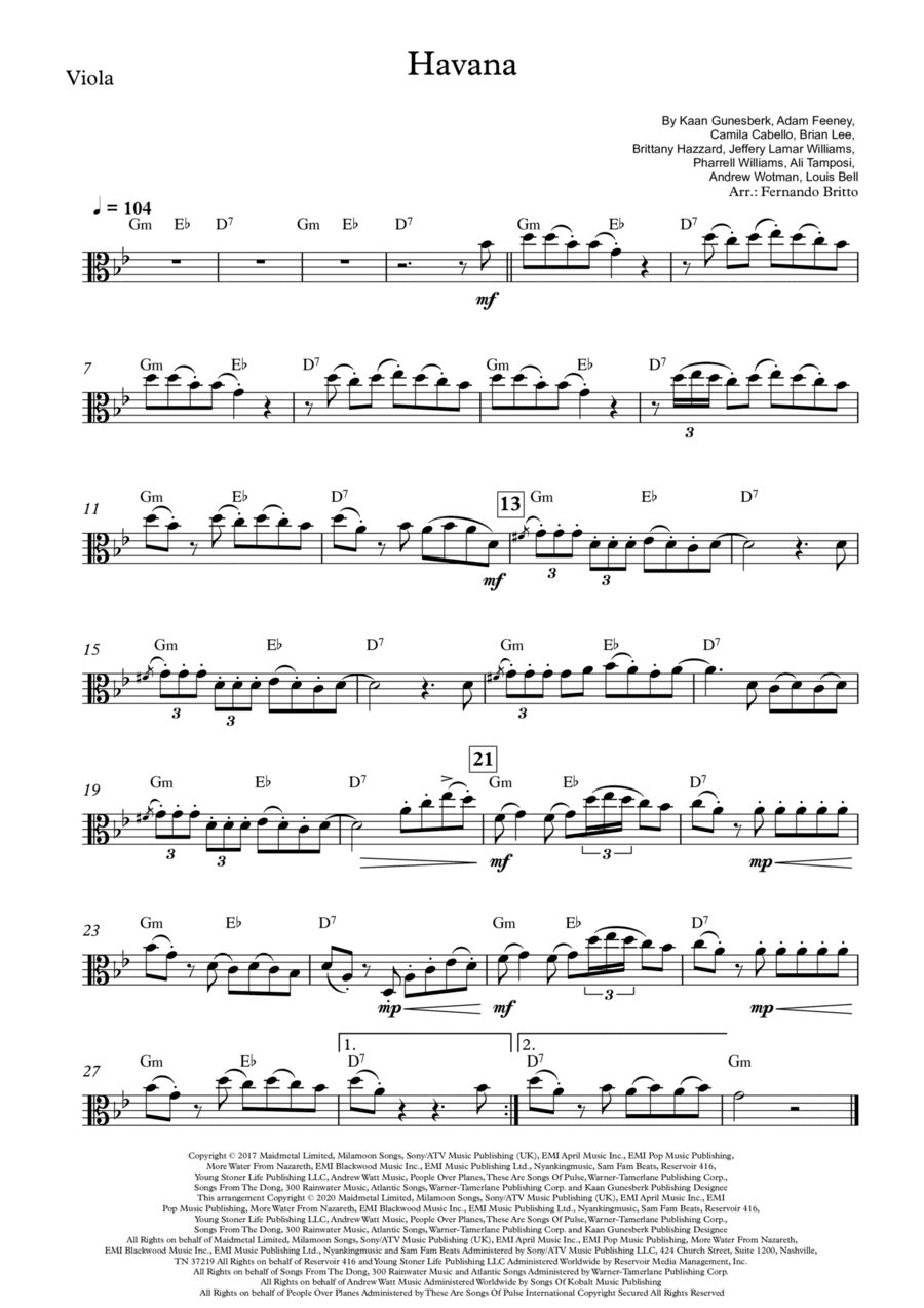 Havana (arr. Fernando Britto)