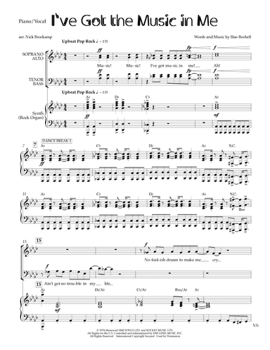 I've Got The Music In Me (arr. Nick Brockamp)