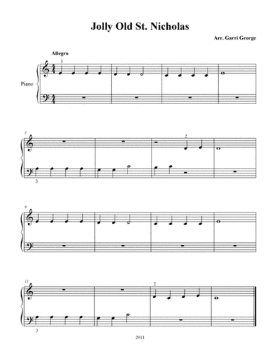 Jolly Old St. Nicholas (arr. Garri George)