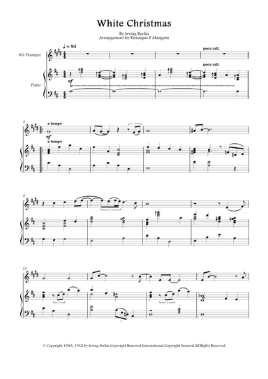 White Christmas (arr. Henrique F Mangoni)