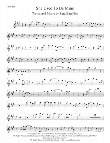 She Used To Be Mine from WAITRESS THE MUSICAL (arr. Kevin Busse)