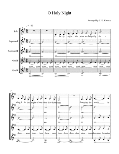 O Holy Night (arr. C. K. Koonce)