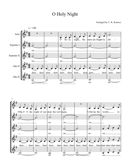 O Holy Night (arr. C. K. Koonce)