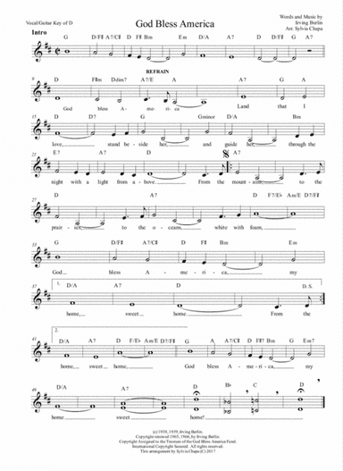 God Bless America (arr. Sylvia Chapa)