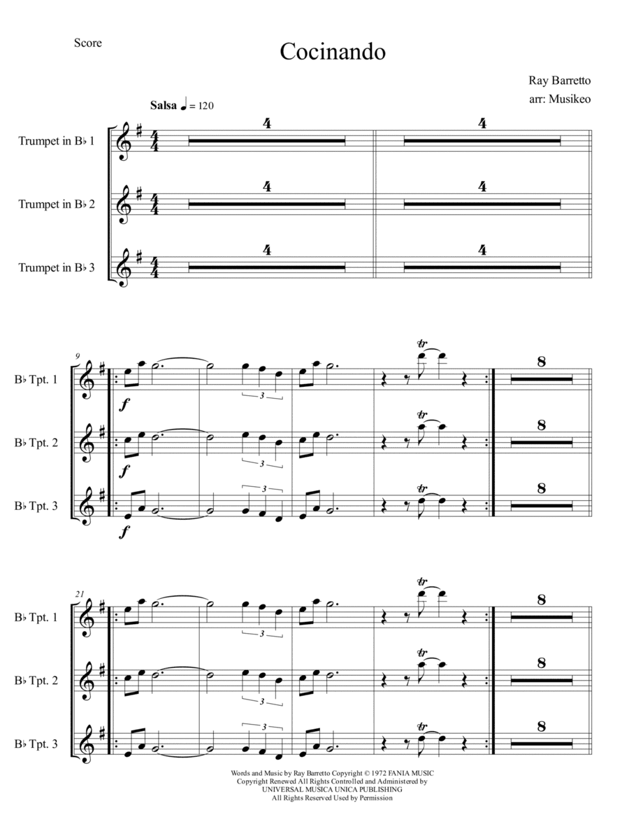 Cocinando (arr. Musikeo)