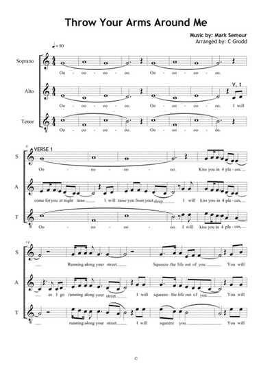 Throw Your Arms Around Me (arr. Christine Grodd)