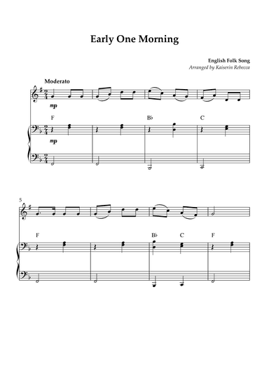 Early One Morning (arr. Kaiserin Rebecca)