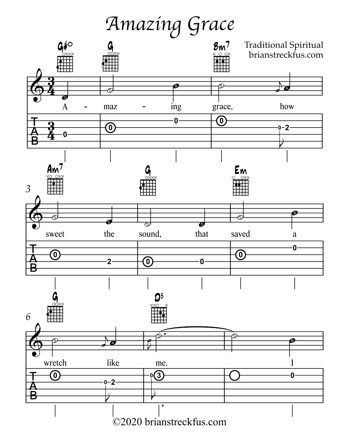 Amazing Grace (arr. Brian Streckfus)