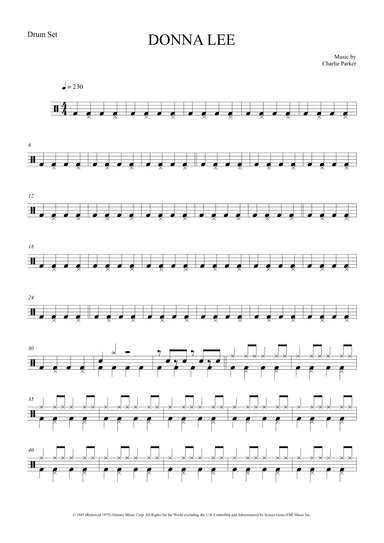 Donna Lee (arr. The Sheet Music Library)