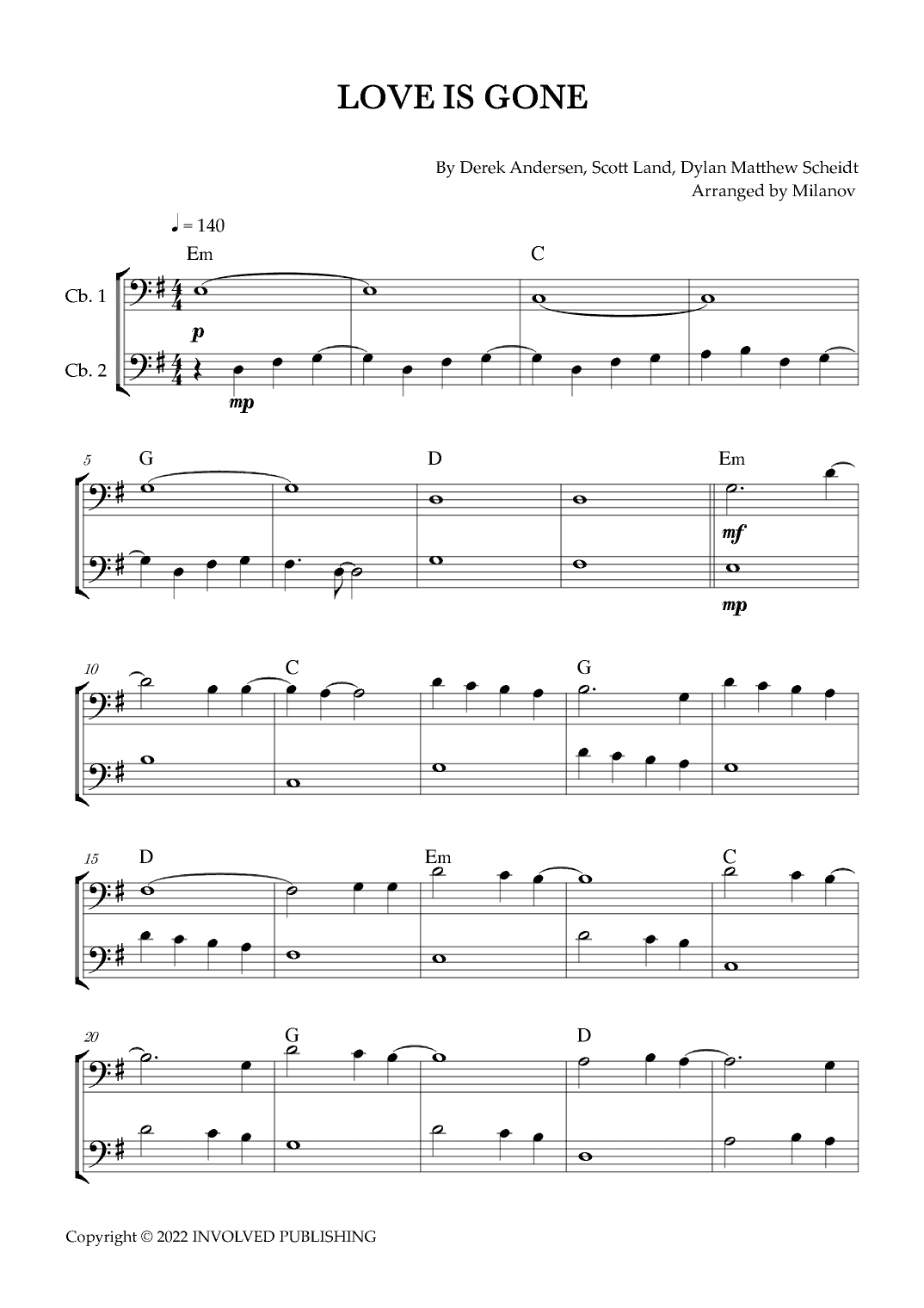 Love Is Gone (arr. Milanov)