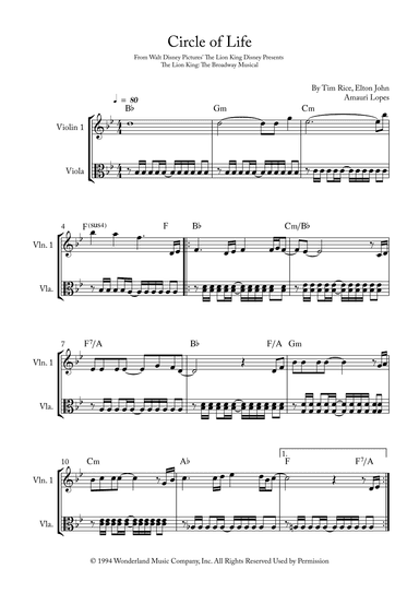 Circle Of Life (arr. Amauri Lopes)