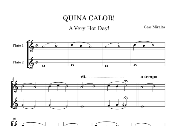 QUINA CALOR! Fl Duet