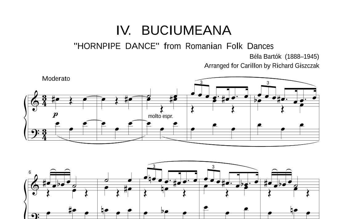 IV. BUCIUMEANA (Hornpipe Dance) from "Romanian Folk Dances" (arr. Richard Giszczak)