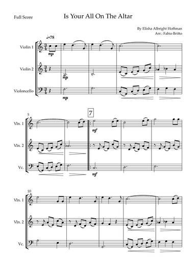 Is Your All On The Altar? (arr. Fabio Britto)