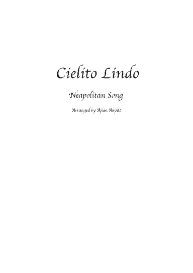 Cielito Lindo (arr. Ajlan Akyuz)