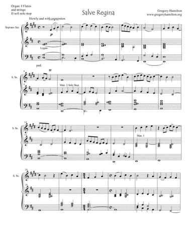 Salve Regina for Soprano Sax and Organ