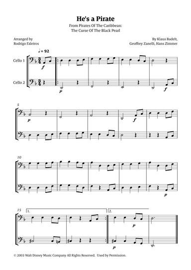 He's A Pirate (arr. Rodrigo Faleiros)