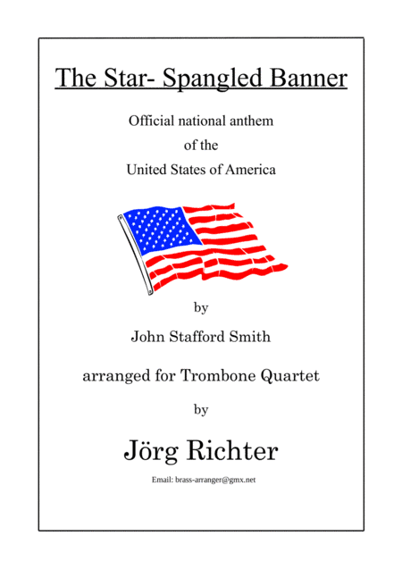 The Star- Spangled Banner (Nationalhymne USA) für Posaunenquartett (arr. Jörg Richter)